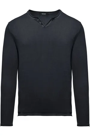 Bomboogie Homme, Pulls, Bleu, Taille: L Pull Faded Stocking Stitch avec Boutons