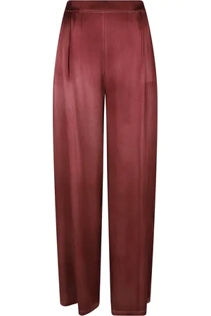 AVANT TOI Femme, Pantalons, Rouge, Taille: 36 FR Pantalon Bordeaux en Mélange de Soie