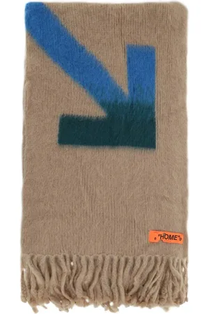 OFF-WHITE Unisex, Accessoires, Multicolore, Taille: ONE Size Couverture en laine mohair jacquard contrastée