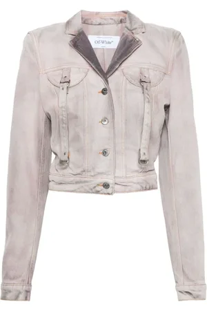 OFF-WHITE Femme, Vestes, Gris, Taille: 38 FR Veste Cargo Lilas Bruni