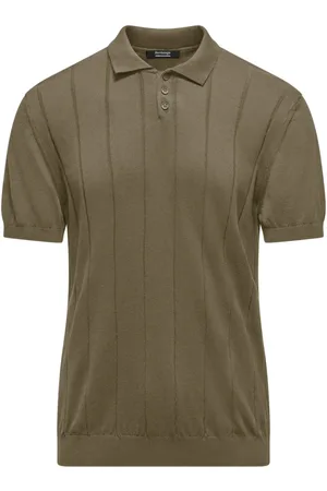 Bomboogie Homme, Pulls, Vert, Taille: XL Pull en coton avec large col côtelé