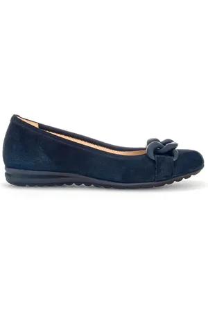 Gabor Femme, Chaussures, Bleu, Taille: 40 1/2 EU Ballerines en Daim Bleu
