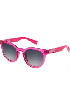 Furla Femme, Accessoires, Rose, Taille: ONE Size Lunettes de soleil multicolores en plastique