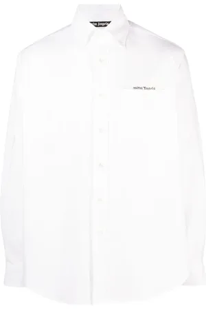 Palm Angels Homme, Chemises, Blanc, Taille: M Chemise Sartoriale à Ruban