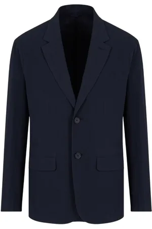 Armani Exchange Homme, Vestes, Bleu, Taille: 2XS Veste en coton stretch Deux boutons Doublée