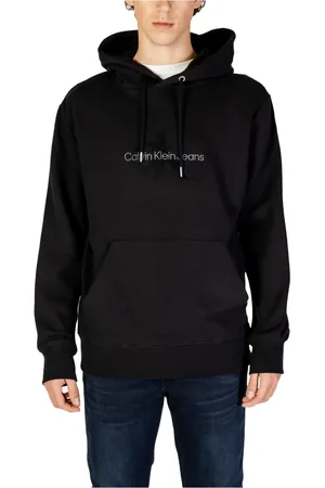 Calvin Klein Homme, Sweatshirts et sweats à capuche, Noir, Taille: L Chenille Monologo Sweat Homme