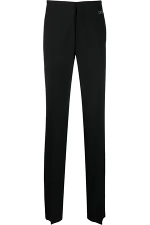 OFF-WHITE Homme, Pantalons, Noir, Taille: M Pantalon Chino Coupe Droite Épuré