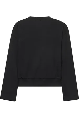 DRIES VAN NOTEN Femme, Sweatshirts et sweats à capuche, Noir, Taille: 40 FR Pull noir oversize à boutons-pression