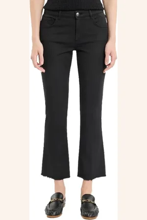 FAY Femme, Jeans, Noir, Taille: W28 Pantalon skinny en coton avec ourlet effiloché