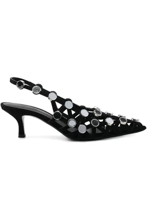 The Attico Femme, Chaussures, Noir, Taille: 39 EU Escarpins noirs à talons chaton et bout pointu