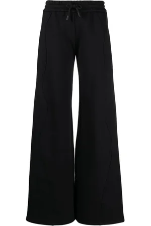 OFF-WHITE Femme, Pantalons, Noir, Taille: 36 FR Pantalon Noir en Coton Coupe Évasée