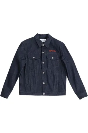 OFF-WHITE Homme, Vestes, Bleu, Taille: L Veste en jean