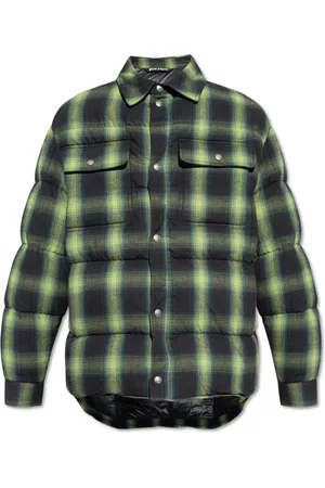 Palm Angels Homme, Vestes, Vert, Taille: XS Doudoune à col