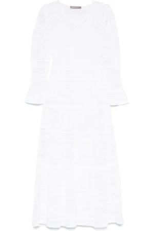 D.EXTERIOR Femme, Robes, Blanc, Taille: 40 FR Robe Élégante Bianco pour Femmes