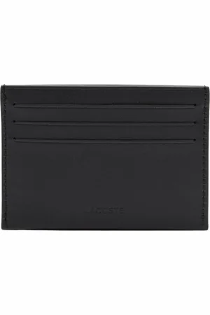 Lacoste Homme, Accessoires, Noir, Taille: ONE Size Porte-cartes en cuir Fitzgerald