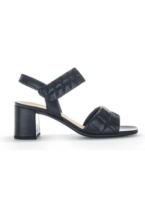 Gabor Femme, Chaussures, Noir, Taille: 40 EU Sandales d`été en cuir noir