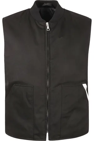 Palm Angels Homme, Vestes, Noir, Taille: S Gilet de travail Sartorial Tape