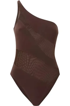 Norma Kamali Femme, Maillots de bain, Brun, Taille: 36 FR Maillot de bain une pièce Mesh Mio