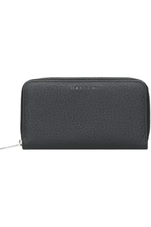 Orciani Femme, Accessoires, Noir, Taille: ONE Size Portefeuille en cuir avec logo en métal
