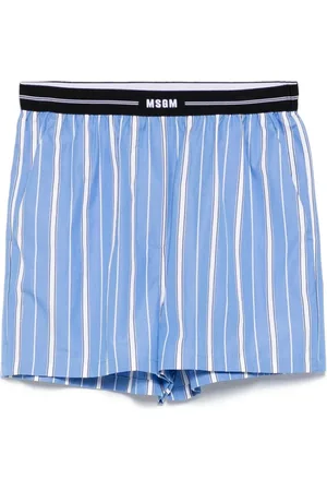 Msgm Femme, Shorts, Bleu, Taille: 38 FR Short Élastique à la Taille