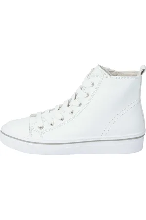 Gabor Femme, Chaussures, Blanc, Taille: 36 EU Baskets montante en cuir avec semelle plateforme
