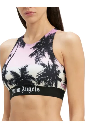 Palm Angels Femme, Sport, Multicolore, Taille: 36 FR Purple Sunset Logo Sport Top