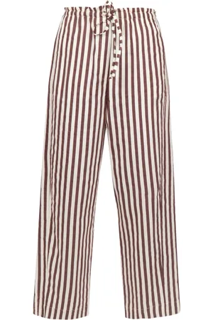 ALYSI Femme, Pantalons, Multicolore, Taille: 36 FR Pantalon large en coton et soie