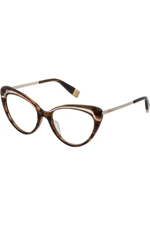 Furla Femme, Accessoires, Noir, Taille: ONE Size Lunettes avec Monture en Plastique Noir, Style Moderne