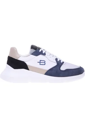 BALDININI Homme, Chaussures, Multicolore, Taille: 41 EU Avio suede and white mesh trainer
