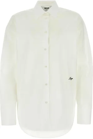 Msgm Femme, Blouses et Chemises, Blanc, Taille: 36 FR Chemise Popeline Blanche Classique