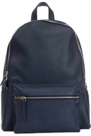 Orciani Unisex, Sacs, Bleu, Taille: ONE Size Sac à dos en cuir martelé