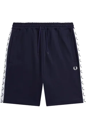 Fred Perry Homme, Shorts, Bleu, Taille: S Short de sport tricoté à bandes