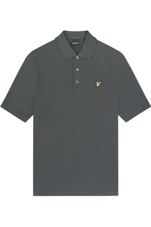 Lyle & Scott Homme, Tops, Vert, Taille: L Polo en Coton avec Logo Brodé