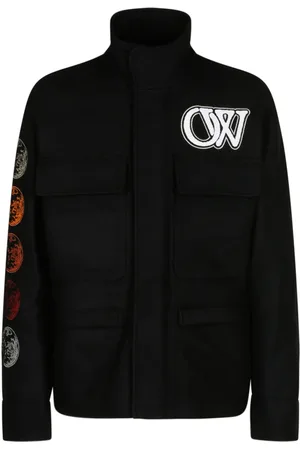 OFF-WHITE Homme, Vestes, Noir, Taille: M Phase Varsity Jacket