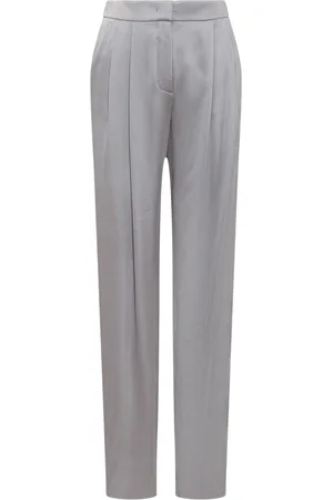 Emporio Armani Femme, Pantalons, Gris, Taille: 36 FR Pantalon Casual avec fermeture éclair et poches latérales