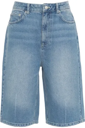 Herskind Femme, Shorts, Bleu, Taille: 40 FR Shorts Bermuda en Denim Bleu Délavé