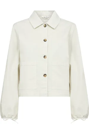 Cream Femme, Vestes, , Taille: 42 FR Veste en twill avec couleur Turtledove