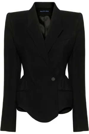 MUGLER Femme, Vestes, Noir, Taille: 40 FR Blazer en mélange de laine