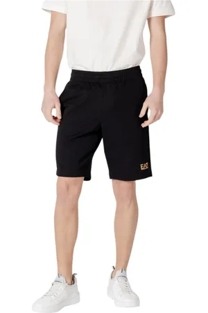 EA7 Homme, Shorts, Noir, Taille: M Shorts noirs en coton avec poches avant
