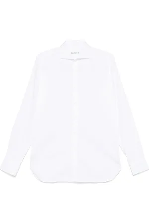 LUIGI BORRELLI NAPOLI Homme, Chemises, Blanc, Taille: XL Chemise en coton italienne Ps12150