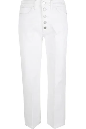 3x1 Femme, Jeans, Blanc, Taille: W25 Jean Blanc, Fabriqué en Italie, Mélange de Coton