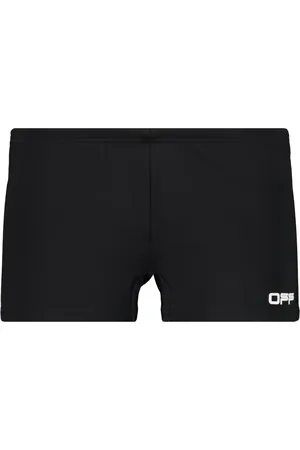 OFF-WHITE Homme, Maillots de bain, Noir, Taille: L Slips de bain à logo contrastant