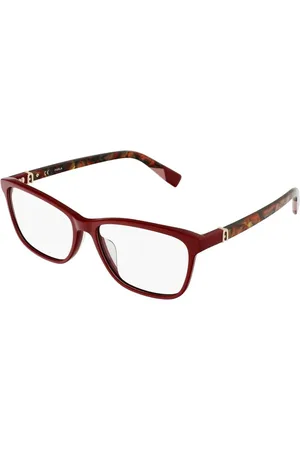 Furla Femme, Accessoires, Rouge, Taille: ONE Size Lunettes à Monture Rouge en Plastique