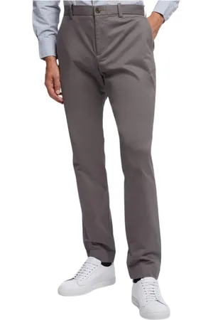 Brooks Brothers Homme, Pantalons, Gris, Taille: W36 Pantalon Chino Croisé en Twill Coupe Extra-Slim Soho