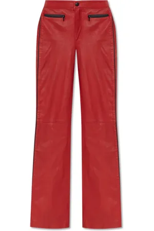 Diesel Femme, Pantalons, Rouge, Taille: 34 FR Pantalon en cuir L-Insey