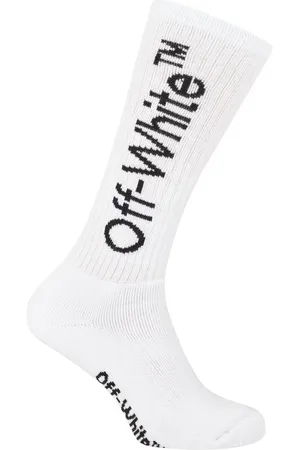 OFF-WHITE Femme, Sous-vêtements, Blanc, Taille: ONE Size Chaussettes Longues Logo Diagonal