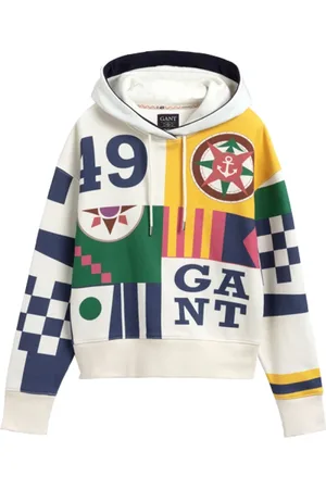 GANT Femme, Sweatshirts et sweats à capuche, Multicolore, Taille: 36 FR Sweat à Capuche Rough Weather