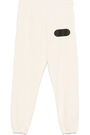 GALLERY DEPT. Homme, Pantalons, , Taille: S Pantalon de survêtement en jersey de coton crème avec imprimé graphique