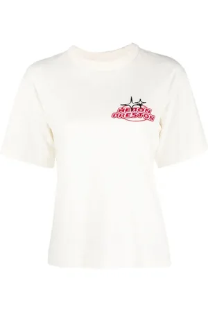 Heron Preston Femme, Tops, Blanc, Taille: 38 FR T-shirt Logo Sponsor