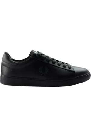 Fred Perry Homme, Chaussures, Noir, Taille: 41 EU Spencer Leather Baskets